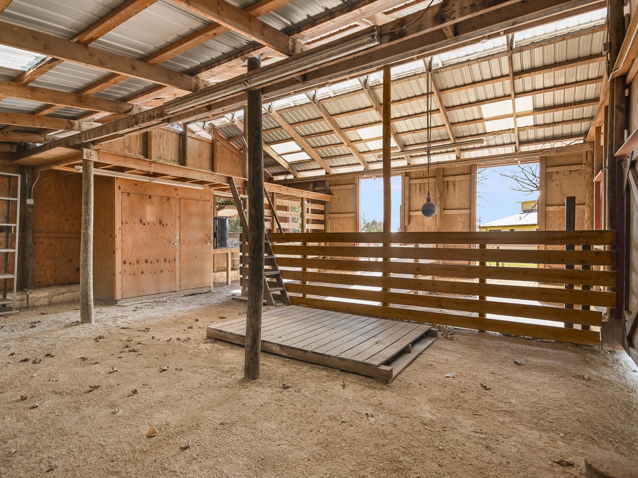 barn interior. very large and roomy