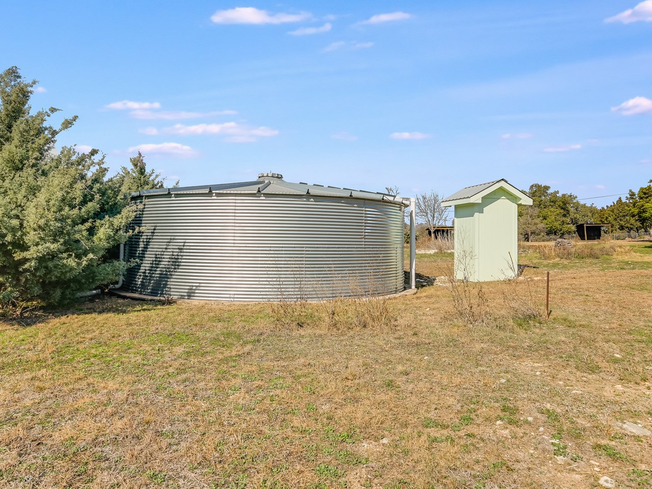 24,000 gallon rain water collection system in addition to private water connections on site.