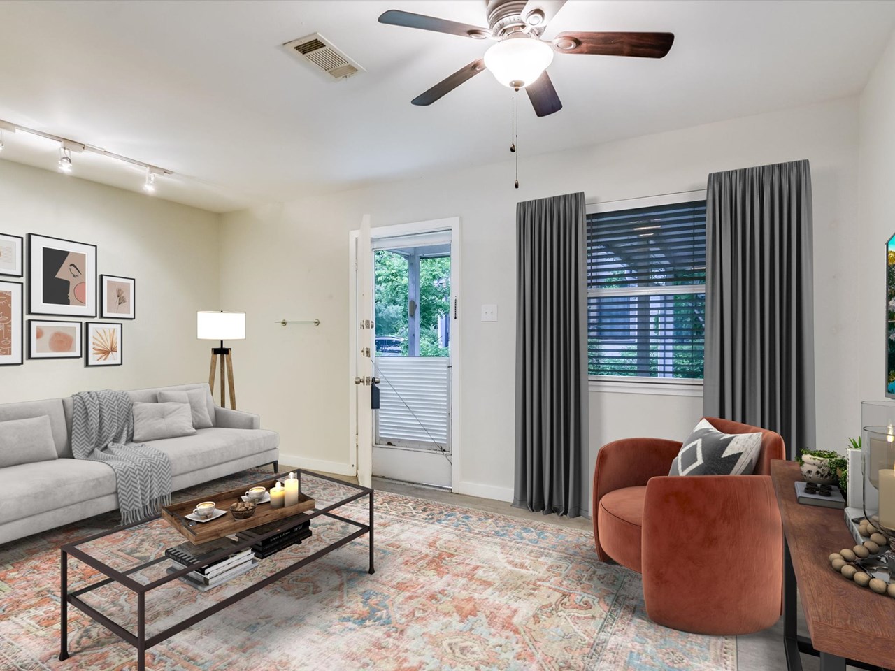 unit a updated and redesigned central living area fresh paint, recent wood style ceramic plank floors. peaceful and private setting with great natural light