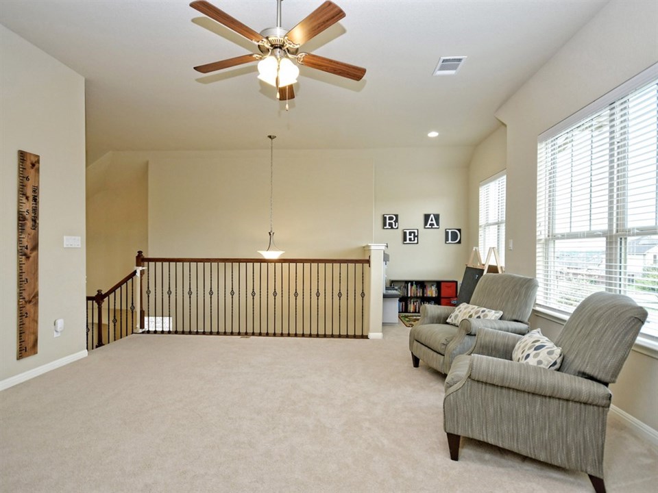 large upstairs game room