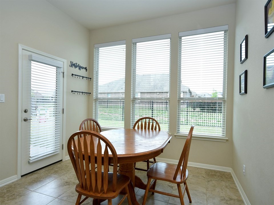 peaceful greenbelt views from dining room